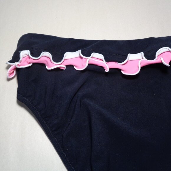 Profile by Gottex by Size 14 / RUFFLE BANDED  / Black / New Bikini Bottom - Picture 7 of 15